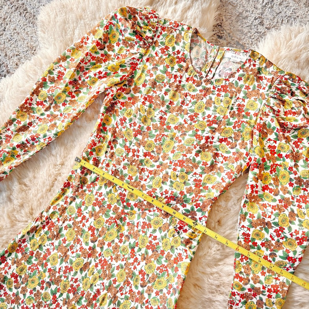 ✨Last Chance💋🌼🌹DÔEN ‘Vittoria’ Silk Jennifer Spring Maxi Dress XS✨ - Picture 11 of 15